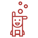 redi icon of dog with bubbles over head- Barkyard Station Grooming and Bath